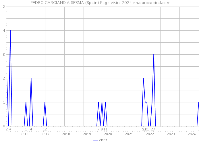 PEDRO GARCIANDIA SESMA (Spain) Page visits 2024 
