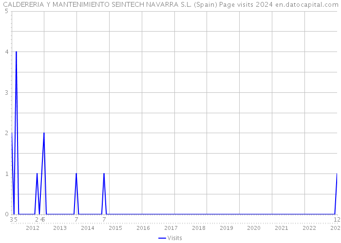 CALDERERIA Y MANTENIMIENTO SEINTECH NAVARRA S.L. (Spain) Page visits 2024 