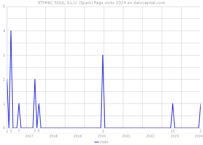 ETHNIC SOUL, S.L.U. (Spain) Page visits 2024 