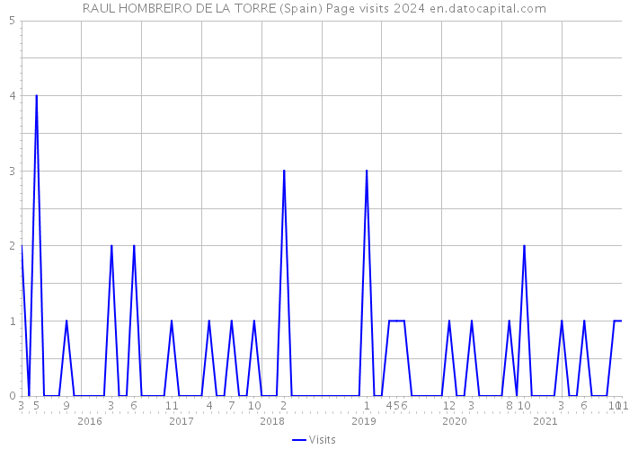 RAUL HOMBREIRO DE LA TORRE (Spain) Page visits 2024 