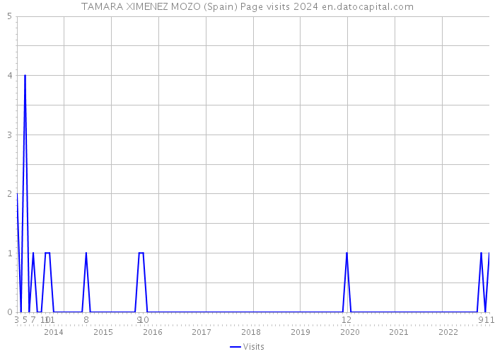 TAMARA XIMENEZ MOZO (Spain) Page visits 2024 