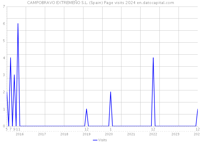  CAMPOBRAVO EXTREMEÑO S.L. (Spain) Page visits 2024 