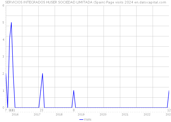 SERVICIOS INTEGRADOS HUSER SOCIEDAD LIMITADA (Spain) Page visits 2024 
