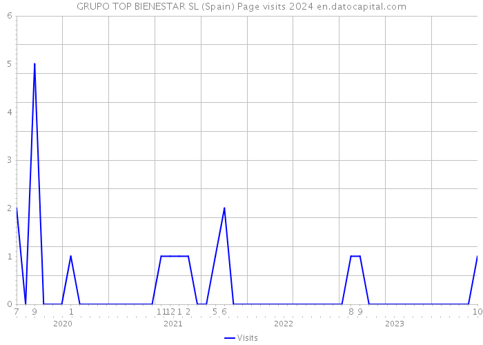 GRUPO TOP BIENESTAR SL (Spain) Page visits 2024 
