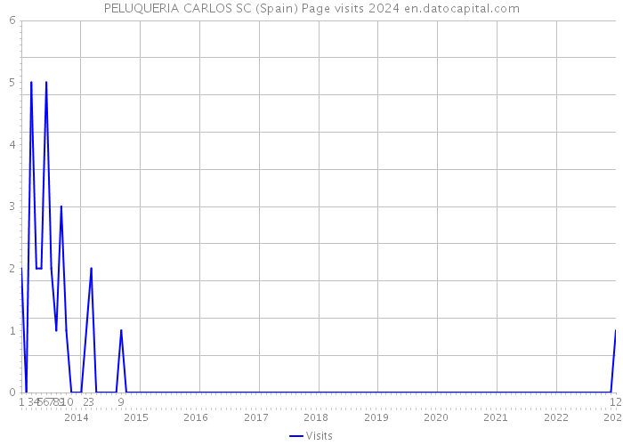 PELUQUERIA CARLOS SC (Spain) Page visits 2024 