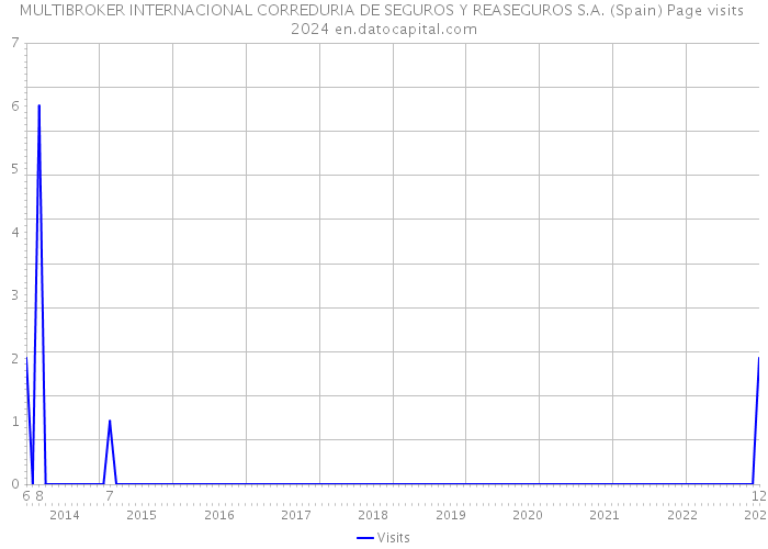 MULTIBROKER INTERNACIONAL CORREDURIA DE SEGUROS Y REASEGUROS S.A. (Spain) Page visits 2024 