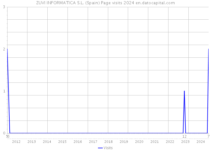 ZUVI INFORMATICA S.L. (Spain) Page visits 2024 