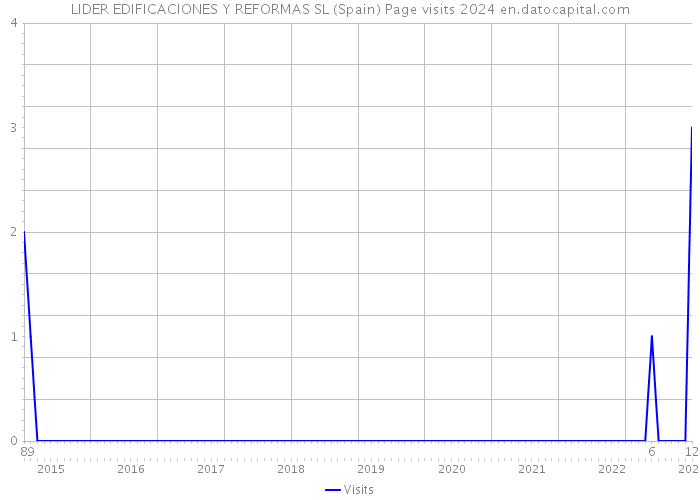 LIDER EDIFICACIONES Y REFORMAS SL (Spain) Page visits 2024 