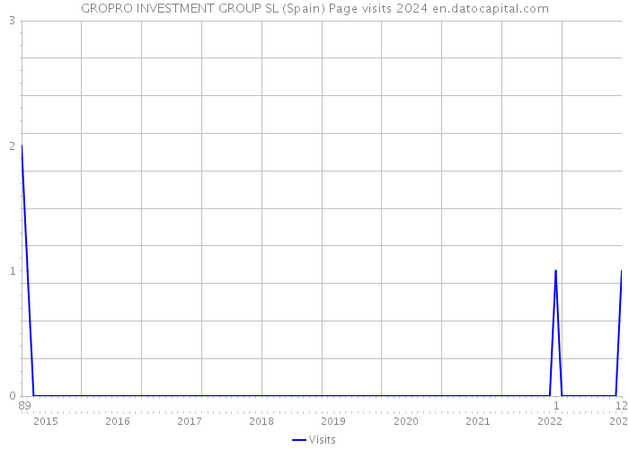 GROPRO INVESTMENT GROUP SL (Spain) Page visits 2024 
