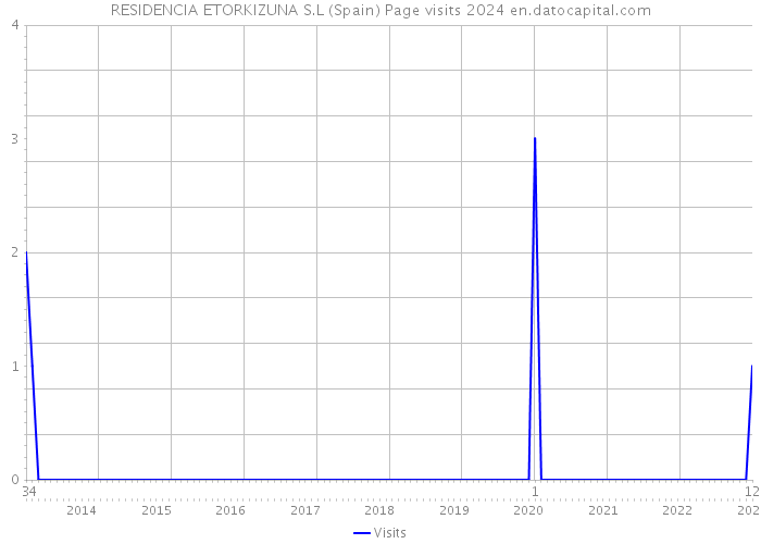 RESIDENCIA ETORKIZUNA S.L (Spain) Page visits 2024 