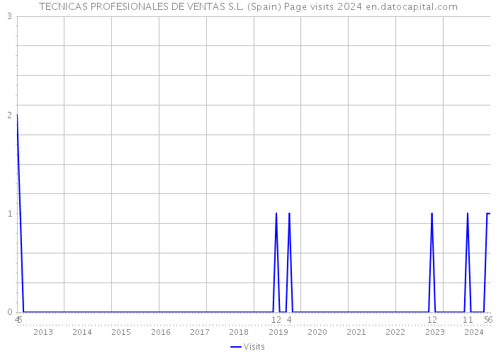 TECNICAS PROFESIONALES DE VENTAS S.L. (Spain) Page visits 2024 