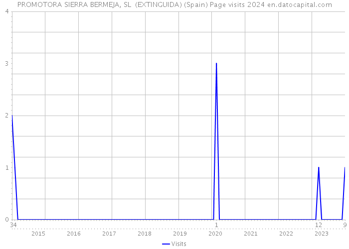PROMOTORA SIERRA BERMEJA, SL (EXTINGUIDA) (Spain) Page visits 2024 