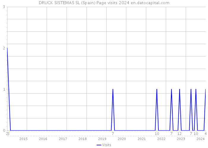 DRUCK SISTEMAS SL (Spain) Page visits 2024 