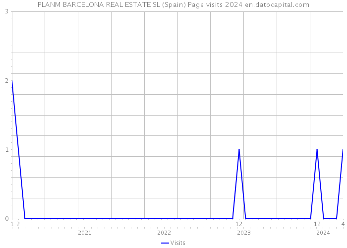 PLANM BARCELONA REAL ESTATE SL (Spain) Page visits 2024 