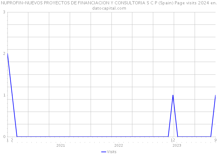 NUPROFIN-NUEVOS PROYECTOS DE FINANCIACION Y CONSULTORIA S C P (Spain) Page visits 2024 