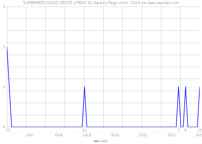 SUPERMERCADOS OESTE LIFENG SL (Spain) Page visits 2024 