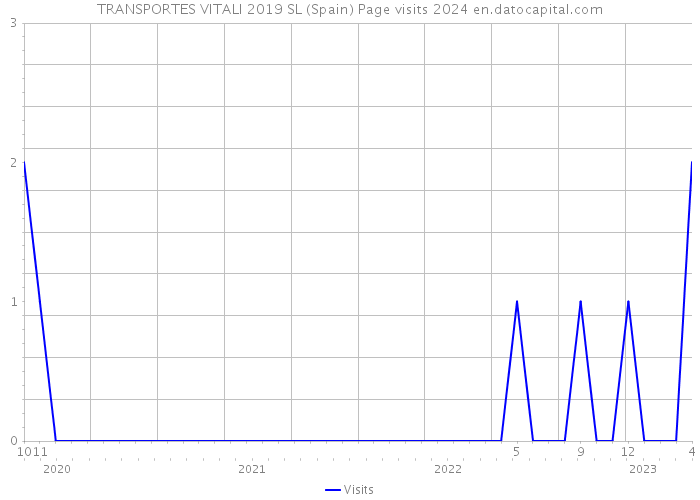 TRANSPORTES VITALI 2019 SL (Spain) Page visits 2024 