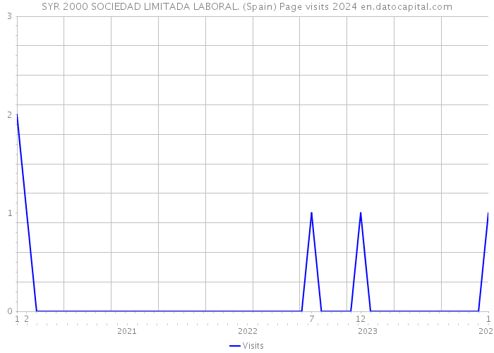 SYR 2000 SOCIEDAD LIMITADA LABORAL. (Spain) Page visits 2024 
