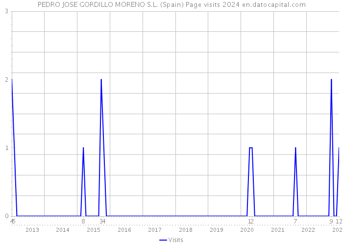 PEDRO JOSE GORDILLO MORENO S.L. (Spain) Page visits 2024 