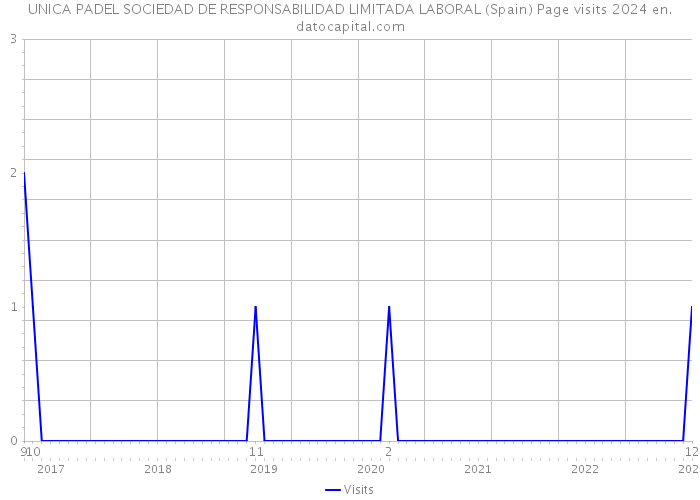 UNICA PADEL SOCIEDAD DE RESPONSABILIDAD LIMITADA LABORAL (Spain) Page visits 2024 
