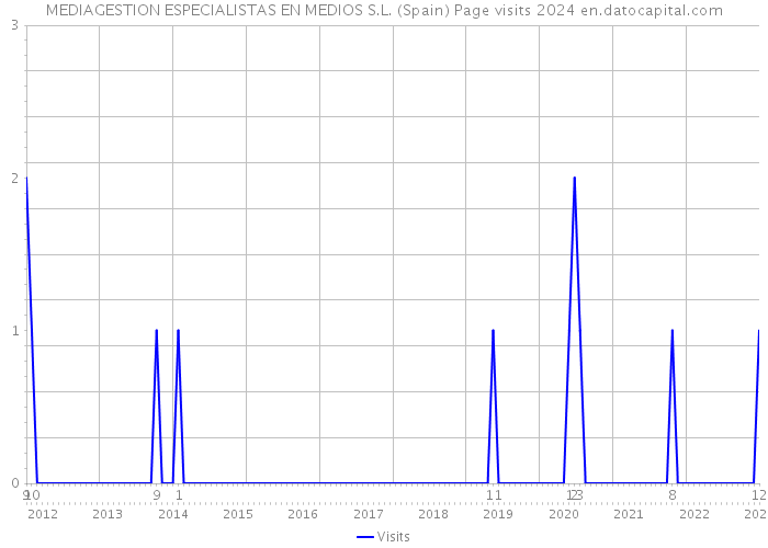 MEDIAGESTION ESPECIALISTAS EN MEDIOS S.L. (Spain) Page visits 2024 
