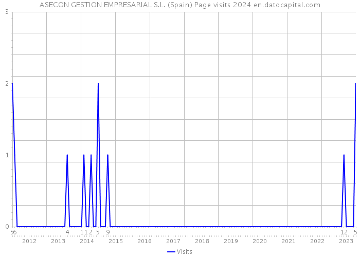 ASECON GESTION EMPRESARIAL S.L. (Spain) Page visits 2024 