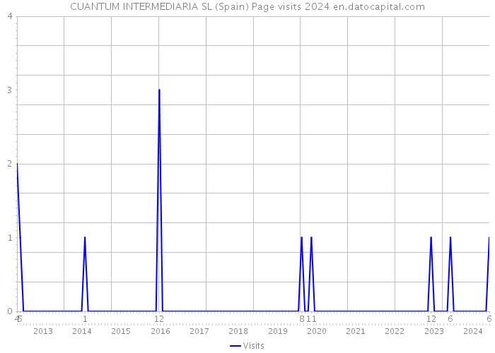 CUANTUM INTERMEDIARIA SL (Spain) Page visits 2024 