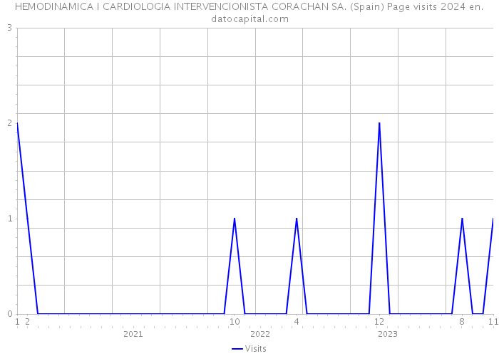 HEMODINAMICA I CARDIOLOGIA INTERVENCIONISTA CORACHAN SA. (Spain) Page visits 2024 