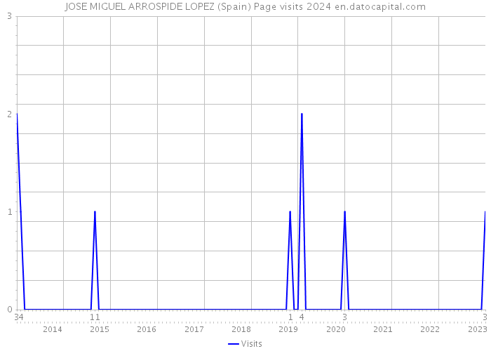 JOSE MIGUEL ARROSPIDE LOPEZ (Spain) Page visits 2024 