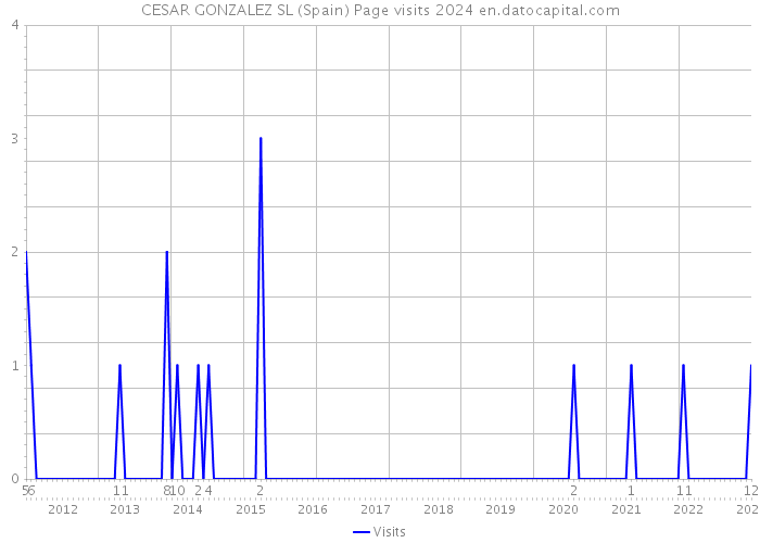 CESAR GONZALEZ SL (Spain) Page visits 2024 