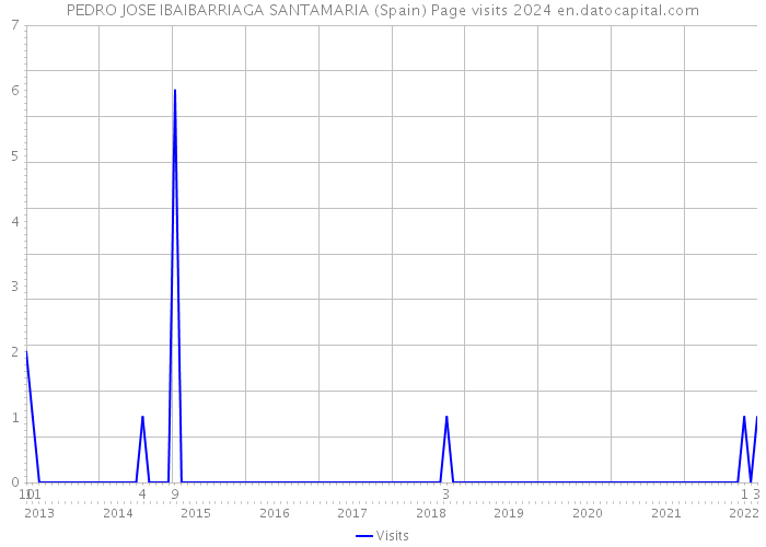 PEDRO JOSE IBAIBARRIAGA SANTAMARIA (Spain) Page visits 2024 