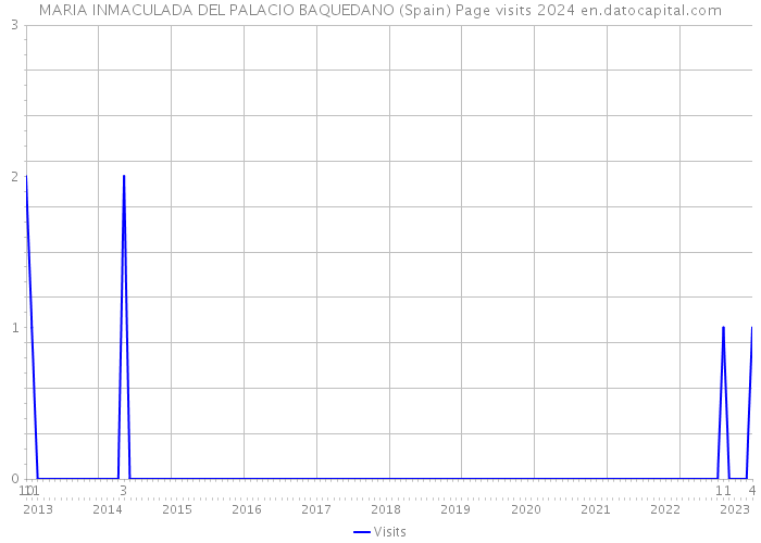 MARIA INMACULADA DEL PALACIO BAQUEDANO (Spain) Page visits 2024 