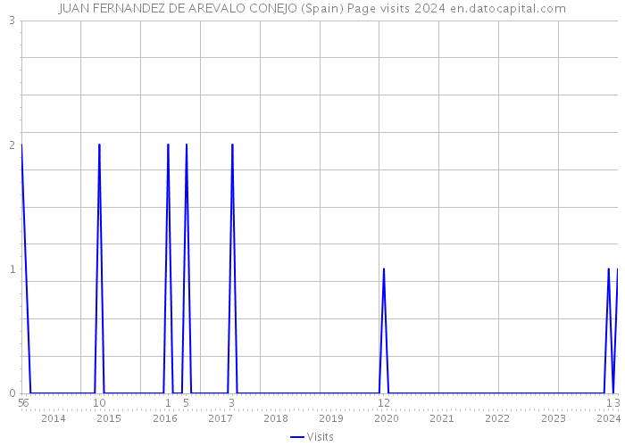 JUAN FERNANDEZ DE AREVALO CONEJO (Spain) Page visits 2024 