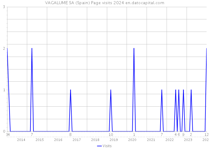 VAGALUME SA (Spain) Page visits 2024 