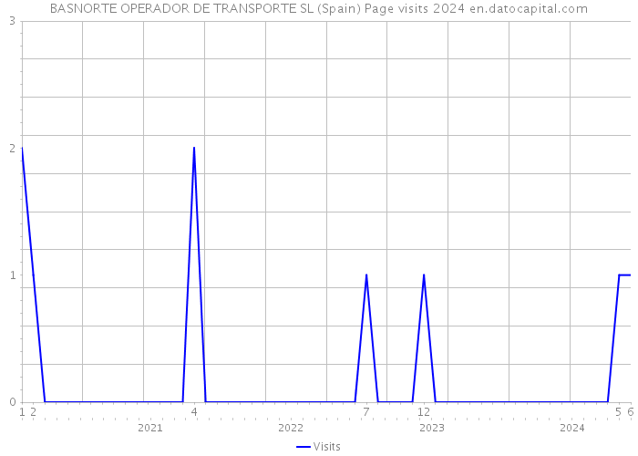 BASNORTE OPERADOR DE TRANSPORTE SL (Spain) Page visits 2024 