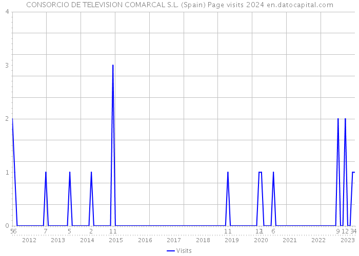 CONSORCIO DE TELEVISION COMARCAL S.L. (Spain) Page visits 2024 