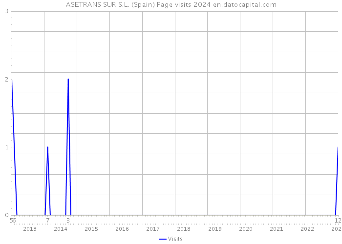 ASETRANS SUR S.L. (Spain) Page visits 2024 