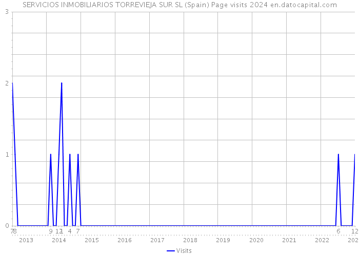 SERVICIOS INMOBILIARIOS TORREVIEJA SUR SL (Spain) Page visits 2024 