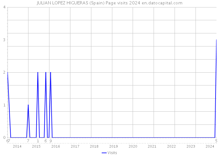 JULIAN LOPEZ HIGUERAS (Spain) Page visits 2024 