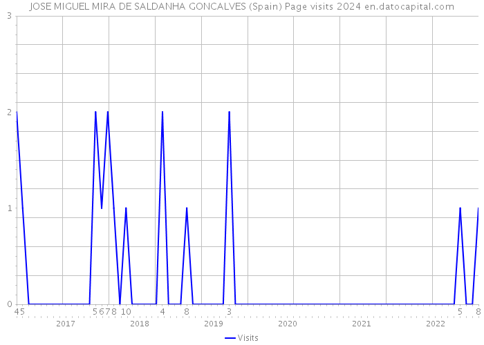 JOSE MIGUEL MIRA DE SALDANHA GONCALVES (Spain) Page visits 2024 