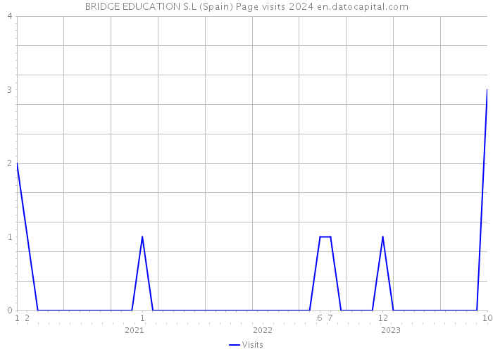 BRIDGE EDUCATION S.L (Spain) Page visits 2024 