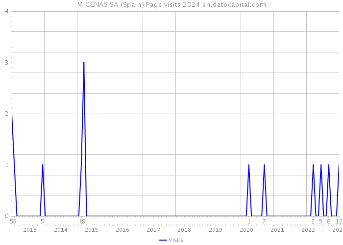 MICENAS SA (Spain) Page visits 2024 