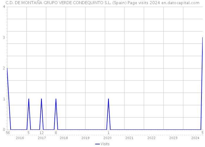 C.D. DE MONTAÑA GRUPO VERDE CONDEQUINTO S.L. (Spain) Page visits 2024 