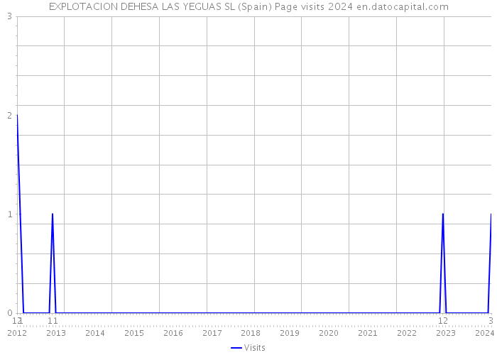 EXPLOTACION DEHESA LAS YEGUAS SL (Spain) Page visits 2024 