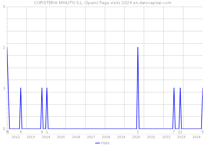 COPISTERIA MINUTO S.L. (Spain) Page visits 2024 