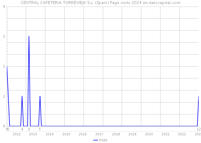 CENTRAL CAFETERIA TORREVIEJA S.L. (Spain) Page visits 2024 