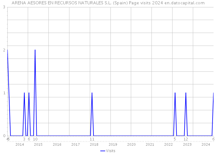 ARENA AESORES EN RECURSOS NATURALES S.L. (Spain) Page visits 2024 