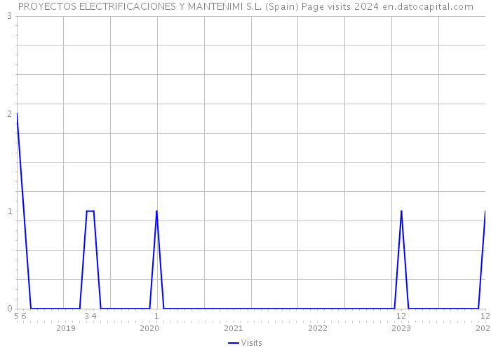 PROYECTOS ELECTRIFICACIONES Y MANTENIMI S.L. (Spain) Page visits 2024 