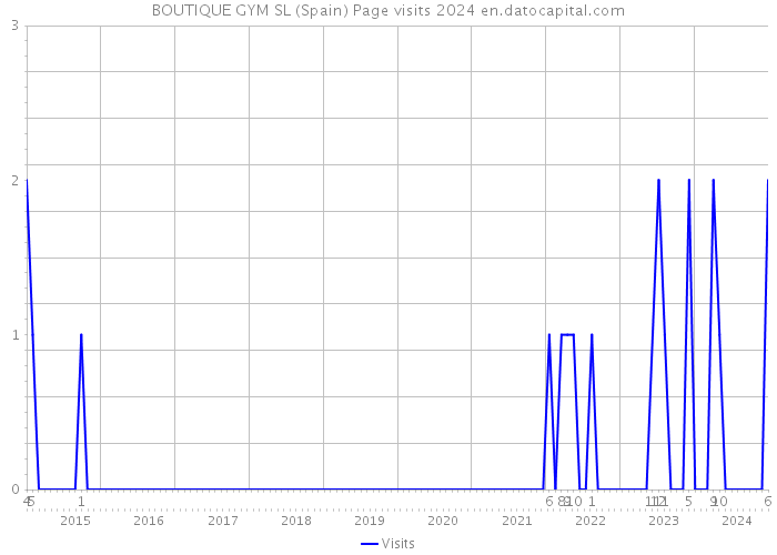 BOUTIQUE GYM SL (Spain) Page visits 2024 