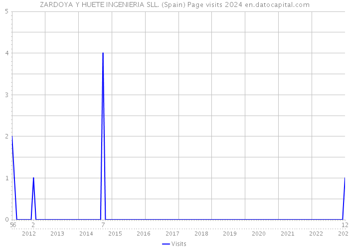 ZARDOYA Y HUETE INGENIERIA SLL. (Spain) Page visits 2024 